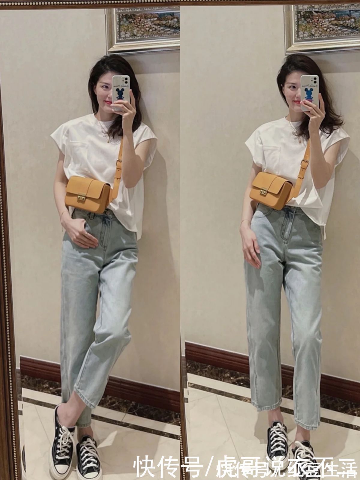 女人|懂穿衣的女人,穿牛仔裤不会总配针织衫,它的N种搭配学起来吧