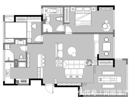 大平层|设计师田磊的梦想改造家，巧改三室两厅变身大平层，空间体验翻倍