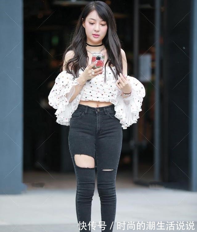 性感 浮夸的气泡袖上衣,搭配短裤,时尚的个性风范!