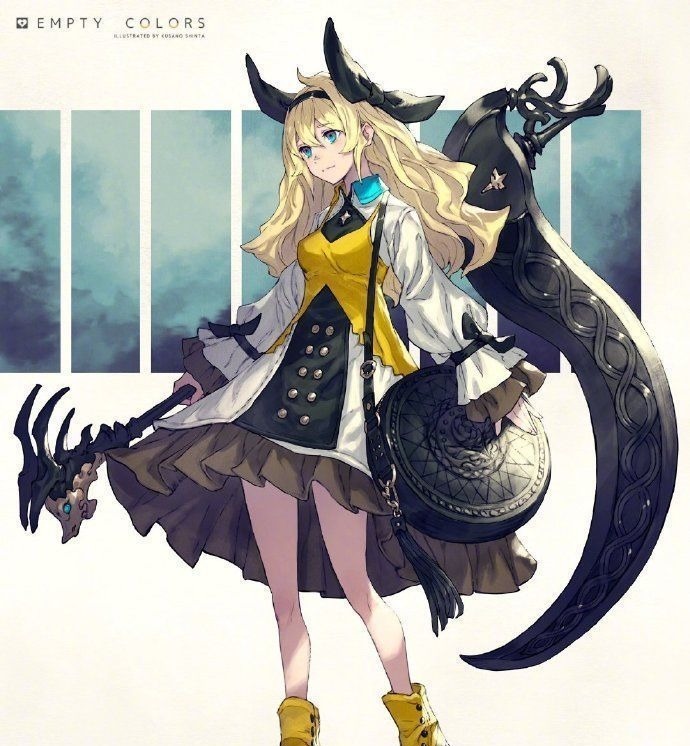 JK!这位画师笔下的JK小姐姐太帅了,一手拿书包,一手拿武器