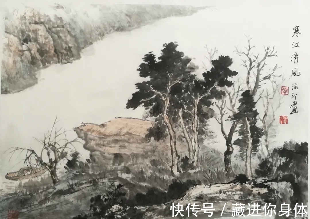 山水画#浙江画院｜以传统的笔墨书写心中的丘壑，张法汀山水画