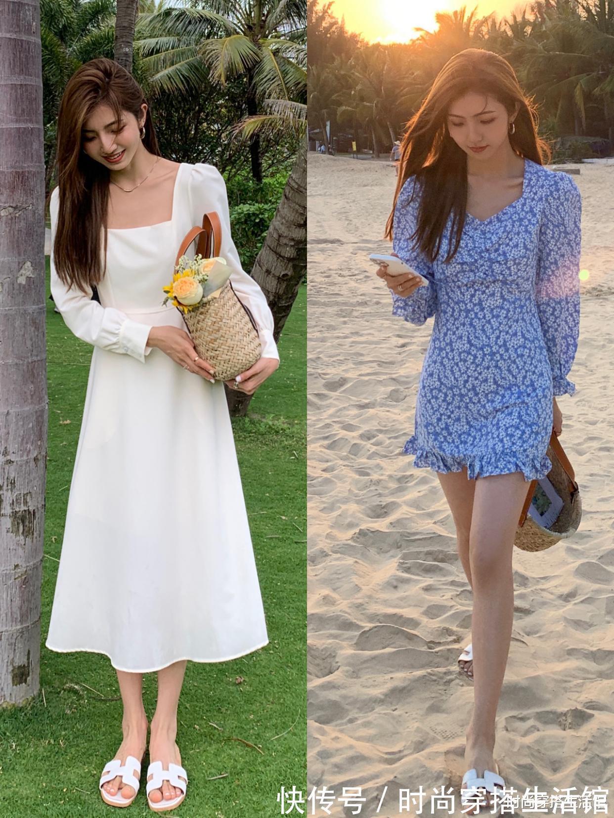 有气质|讲真的,30+女人立秋后这样穿连衣裙,出门简单又有气质