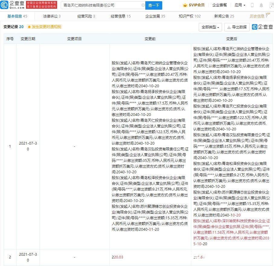 下一代|华为哈勃投资天仁微纳，后者致力于研发生产下一代微纳加工设备