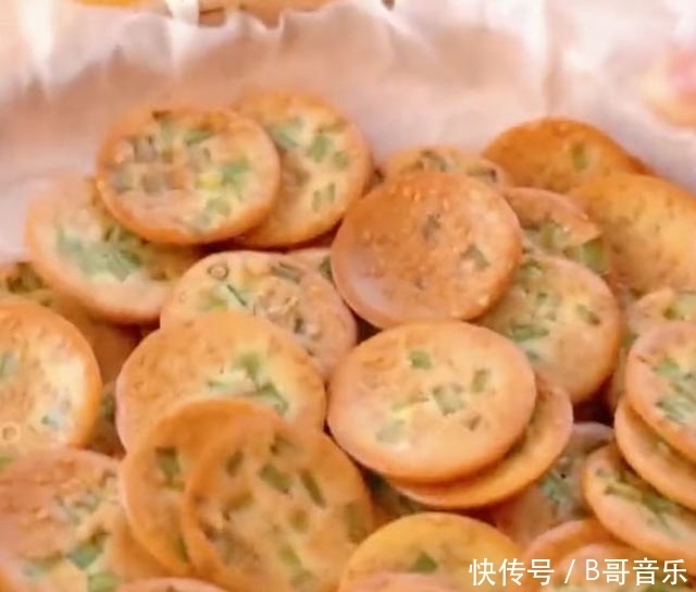 葱香小饼干,香香脆脆,葱香味超级浓郁