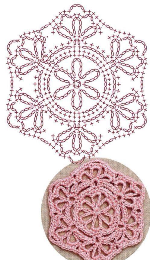 55款钩编平面花片图解，各个形状都有，以后钩什么都可以！收藏