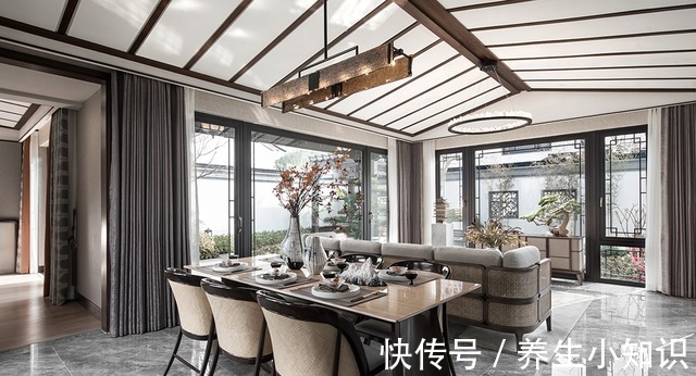 合院|130㎡新中式合院,一花一木都充满东方魅力!