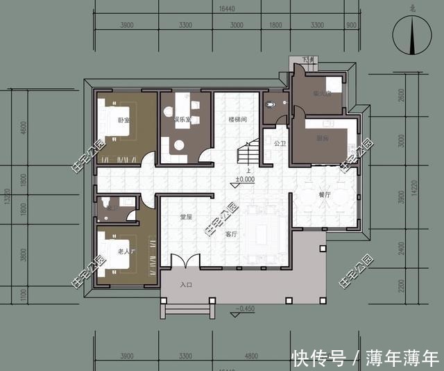 占地面积|堂屋+土灶，这才是农村自建房该有的样子，都说最后一套最美！