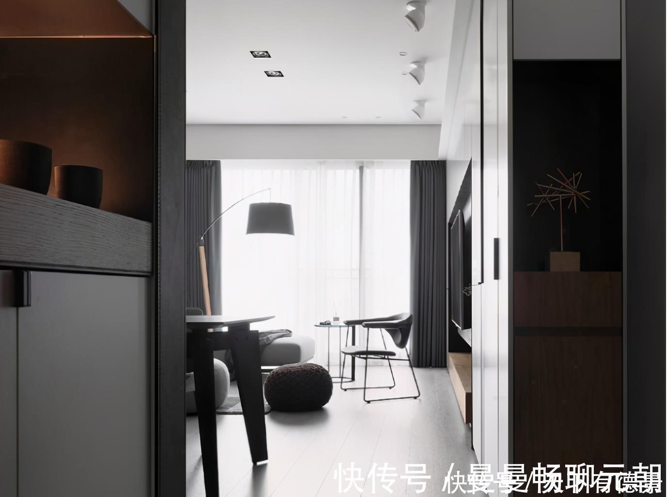 搭配|现代标准空间,灰度空间搭配清玻墙面,令人意犹未竟的性冷淡风
