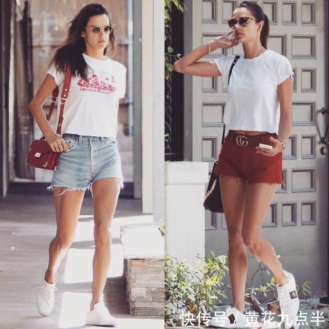 巴西名模AA穿条纹连体裤,身背罗意威包,漫步洛杉矶,魅力十足