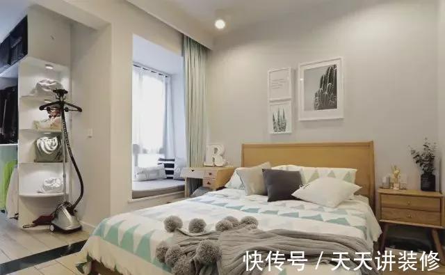 卧室|55㎡的小户型竟然一点也不挤,主卧室还有个大衣帽间!
