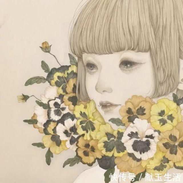 铅笔#她的铅笔插画,画出每个女孩的心声,美到让人陶醉~