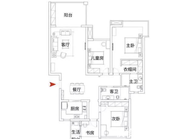 衣帽间|小夫妻爆改130㎡婚房,头一次L型的大衣柜,真的很大气