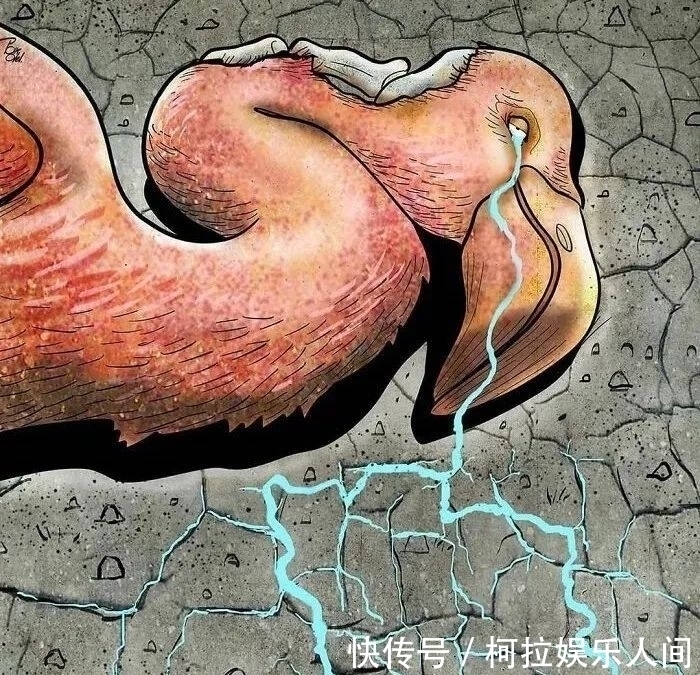 人性!40岁伊朗插画家,创作讽刺人性的插画,震撼众人