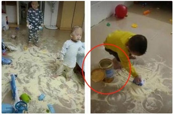 大战|俩儿子“奶粉大战”，无奈老爸开启自闭模式，网友：爸爸太可爱了