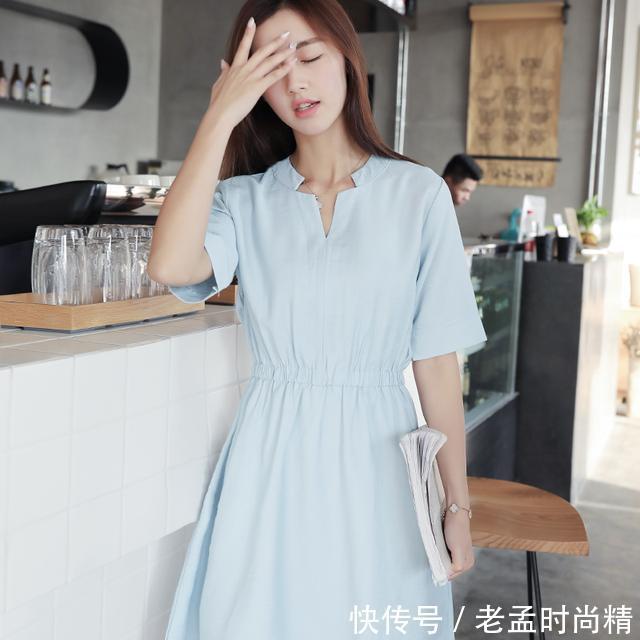棉麻 还在穿短款衬衫就过时了,现在流行时髦衬衫裙,显瘦也显女人味