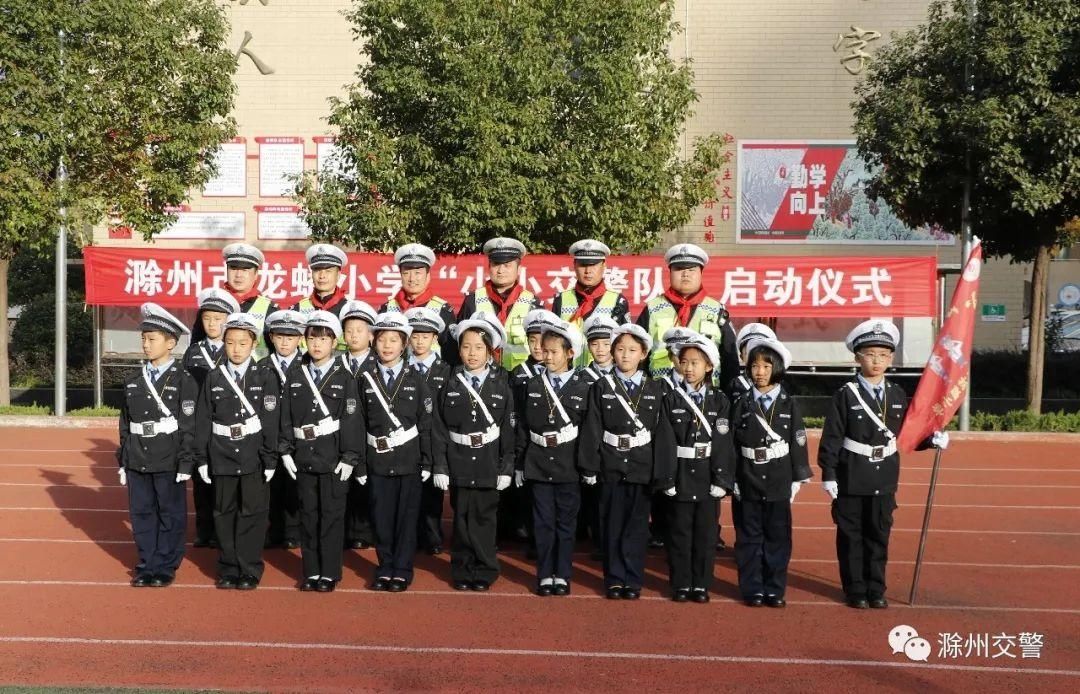 小学|交警支队为龙蟠小学“小小交警队”授旗