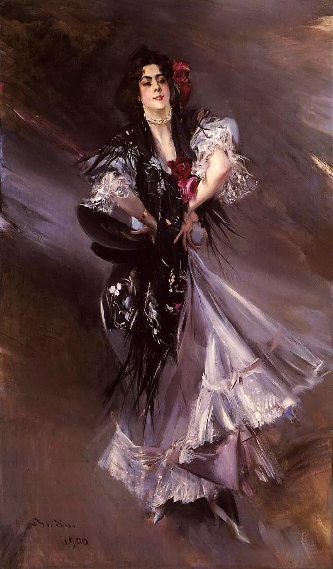 博尔迪尼$意大利画家博尔迪尼笔下的女子,女人味十足