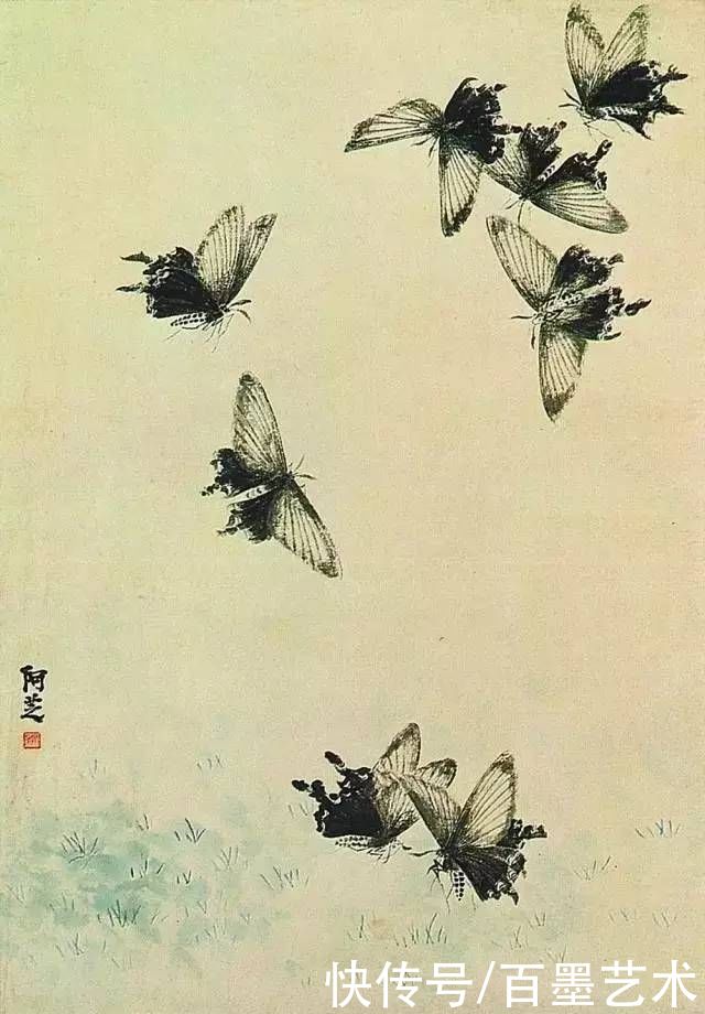 蝴蝶|齐白石草虫图200张,他把草虫画活了