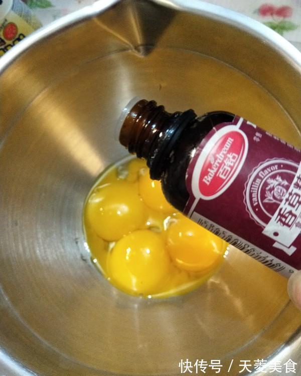 香草精|1碗面粉,4个鸡蛋,教你做黄油版的戚风蛋糕,松软好吃