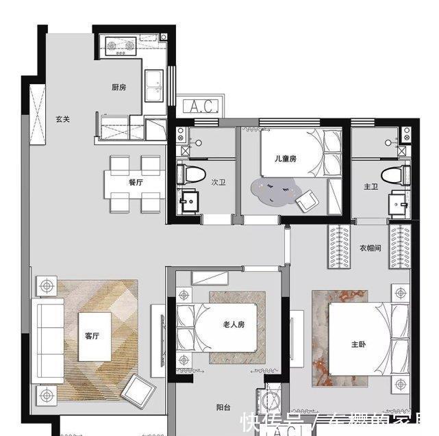 软包|115平精致大气,温馨的软包,营造现代时尚温馨舒适的居住氛围