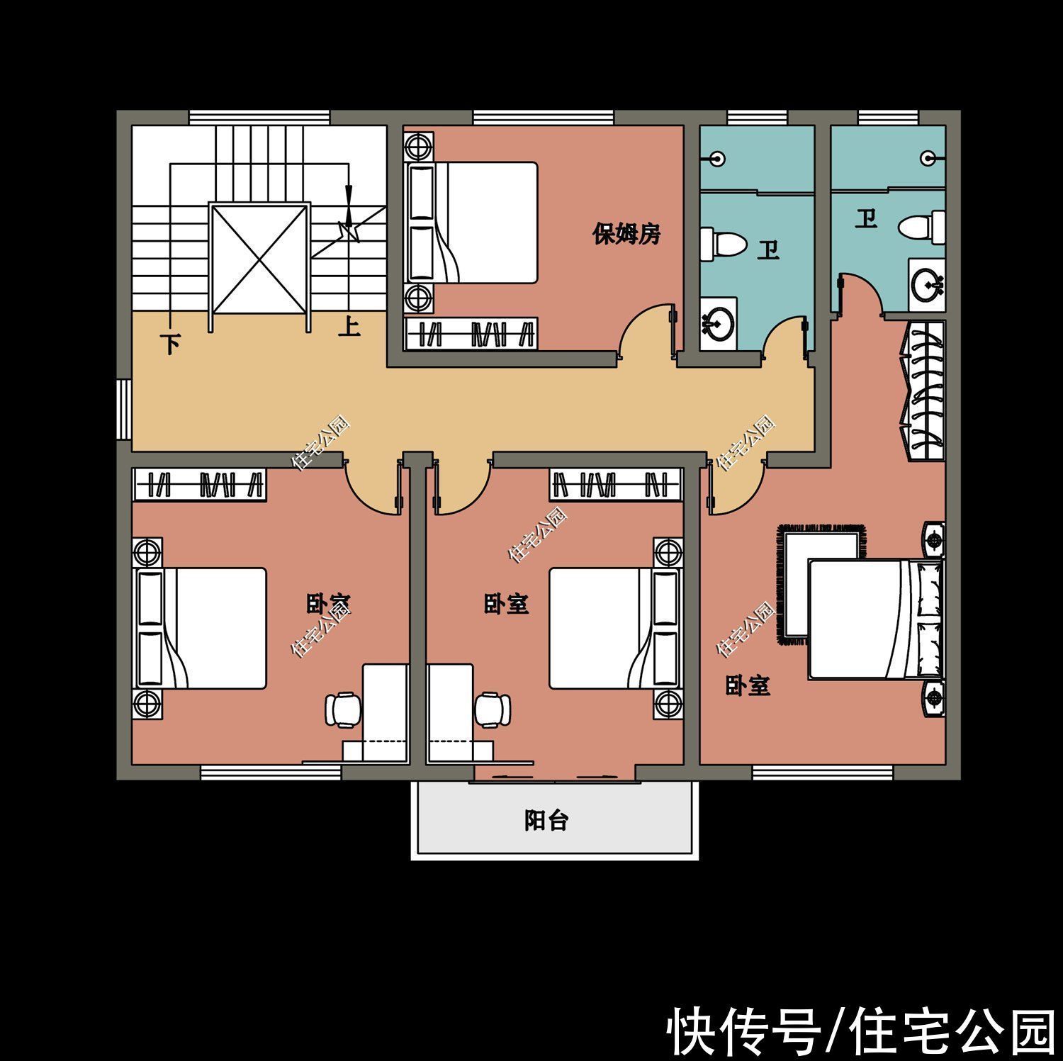 4卫|10套柴火灶户型推荐，实用性不输城里小区房，尤其是第6套太美了