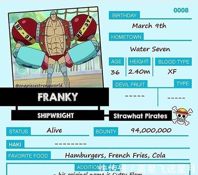 草帽海贼团|海贼王草帽团个人信息卡片公开，山治能力特殊，罗宾是理发师