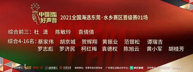 赛事回顾丨2021《中国好声音》水乡赛区晋级赛01场晋级名单