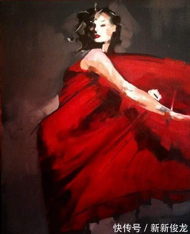 画家@她以生动、动感和现代的笔触,描绘画面