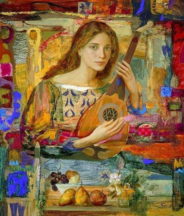 班牙!美丽的西班牙女郎英国浪漫主义画家女性人物油画欣赏