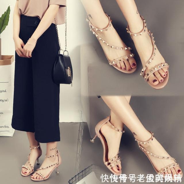 百搭|今夏很流行高跟一字带凉鞋，性感不失优雅！尽显足尖下的风情