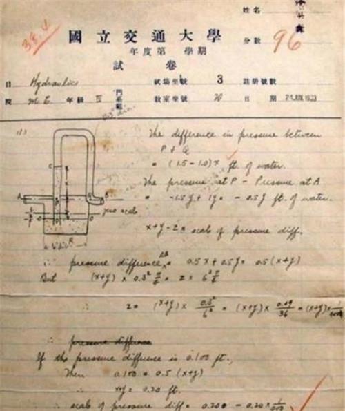 钱学森96分试卷走红,字体堪比“印刷体”,让现代书法家汗颜