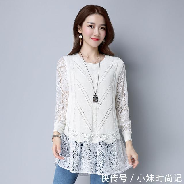 蕾丝|你与女神还差一步,优雅性感的蕾丝针织衫