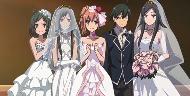 高坂京介|动漫中美少女穿上婚纱的场景，狂三也穿过婚纱，但可惜新郎不是我