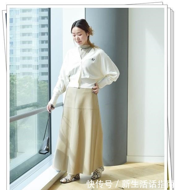 轻熟风 白色开衫的秋季轻熟风搭配示范!3种长度24例穿搭look分享!