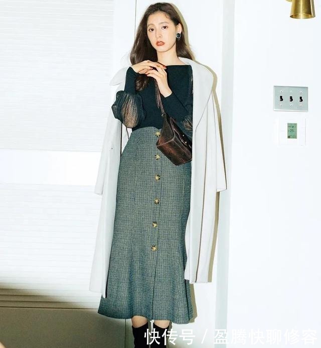 互搭|大衣+裙子=冬天最优雅的女神装