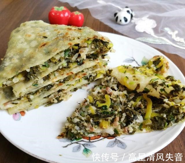 香味|南瓜雪菜肉麦饼，皮薄馅足，香味诱人！
