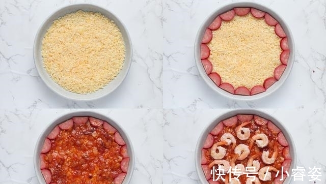 鲜虾|剩米饭别浪费,加些料烤一烤,色彩缤纷,奶香浓郁,孩子们抢着吃