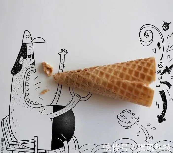 插画#拥有“魔法”的插画家,用几笔涂鸦,将沉闷的照片变得趣味十足