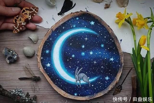 废弃的木头切成了片,竟然这么多地方都用得到,DIY手工绘画