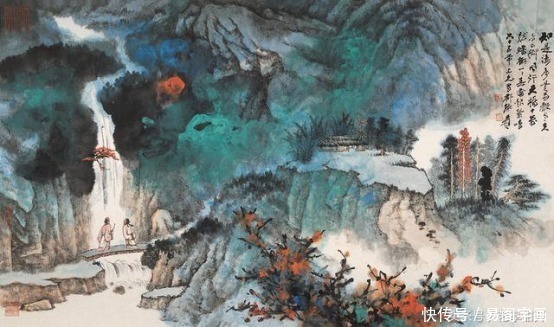 赏析|淡妆浓抹总相宜—得张大千指点的彩墨山水画家张国民作品赏析