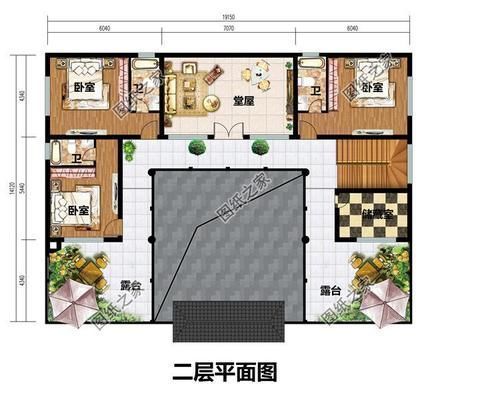 卧室|农村20万四合院设计图,青山绿水间,享受农村生活