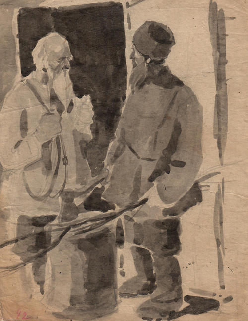 创作稿|20世纪俄罗斯绘画大师布布诺夫·亚历山大·帕夫洛维奇创作手稿精选