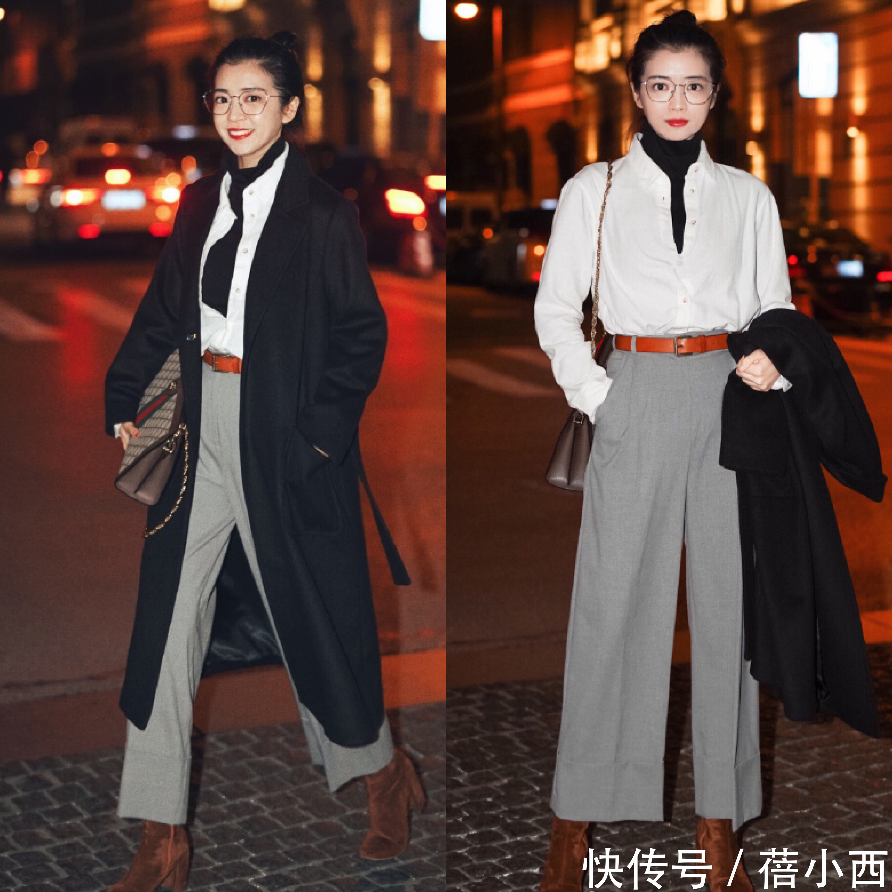 冬季|冬季穿大衣想要好看,不一定配半身裙,搭这3条长裤更高级上档次