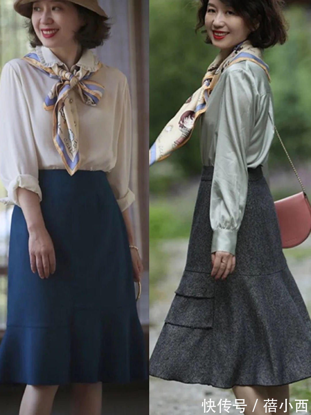 p40、50+女性来学这位博主的穿搭,优雅又温柔,基础款也能很高级