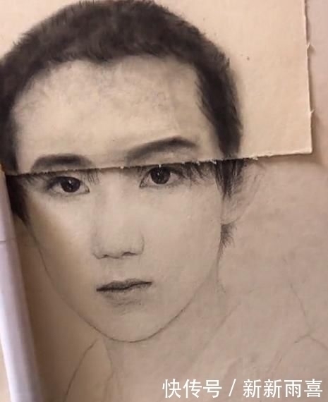 素描画|美术生给“王源”重新设计头发，开头别毁我小源，结束画卖给我吧