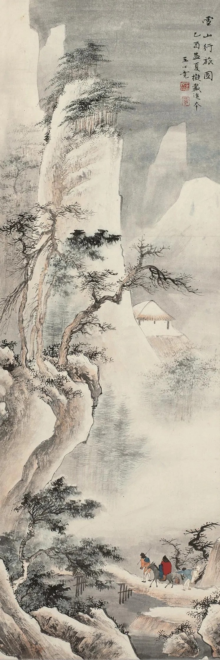 湖社画会&这山水画风清秀劲峭,气势开张,细腻典雅,笔法精致!