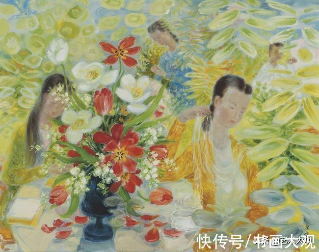 工笔画&越南画家黎谱写意油画和工笔画作品欣赏