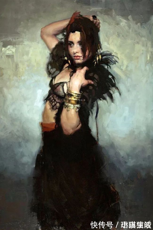 油画#艺术家杰里米·曼恩的油画,颜色既生动又大气!