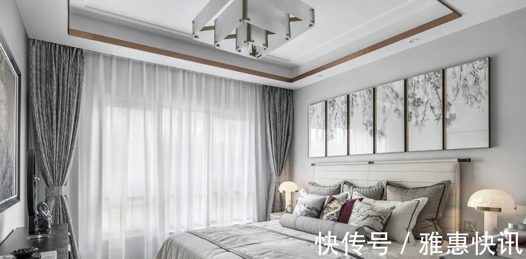 浅灰色调|145㎡现代新中式风,全屋淡雅柔美,时尚又有韵味