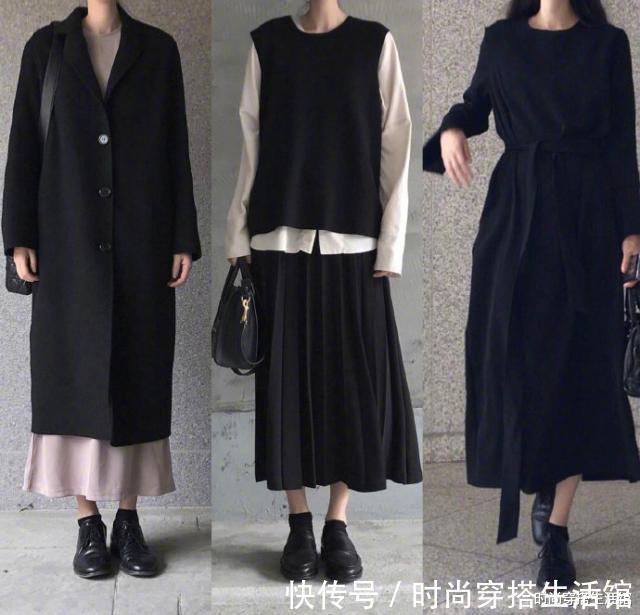 穿搭|天冷不再露脚踝,这些韩国博主极简风黑白穿搭,照搬也不会出错